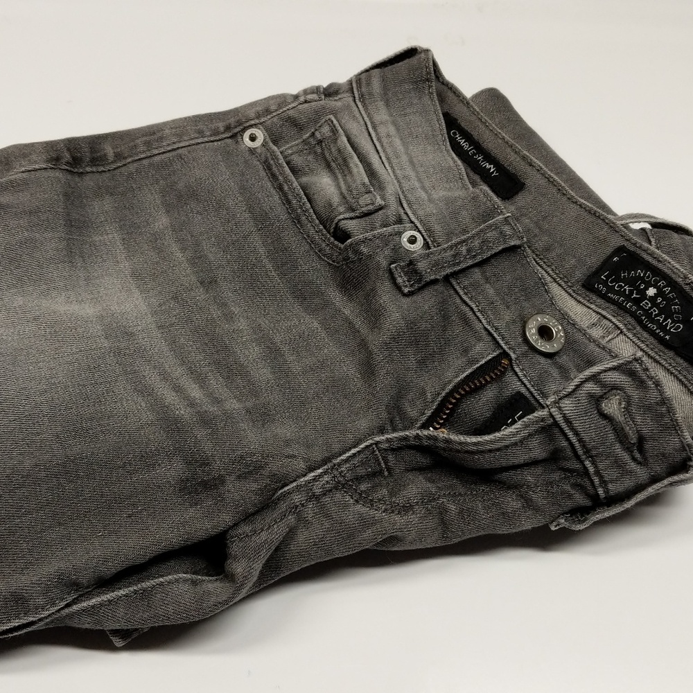 Lucky Brand Jeans Charlie Skinny Gray 00 24 Ankle
